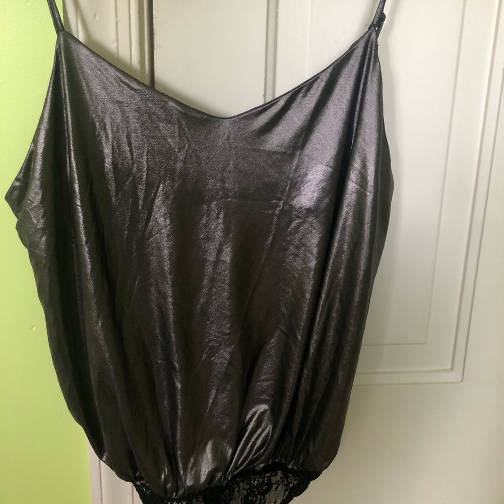 FREE PEOPLE METALLIC BODYSUIT
